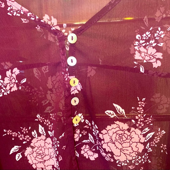 Duster - Floral Hi Lo Duster Top - Picture 5 of 11